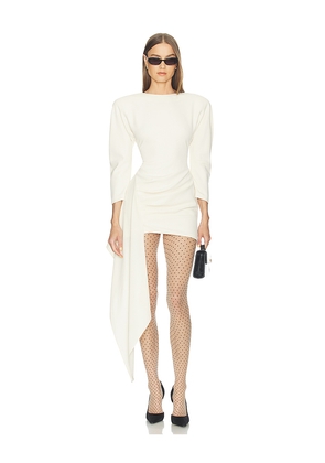 The Andamane Amanda Ruched Mini Dress in Cream. Size 38/XS. Also in 40/S, 44/L.