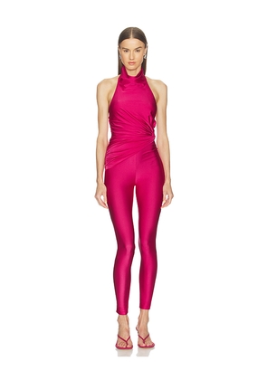 The Andamane Tatiana Sleeveless Open Back Jumpsuit in Fuchsia. Size M. Also in S, XS.