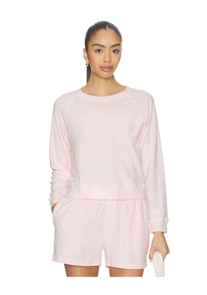 Bobi Raglan Pullover in Pink. Size L. Also in M, S, XL, XS.