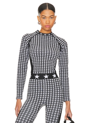 Goldbergh Starlet Baselayer Top in Black & White. Size S/M. Also in L/XL.