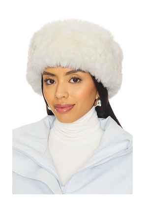 Goldbergh Froid Faux Fur Headband in Cream.
