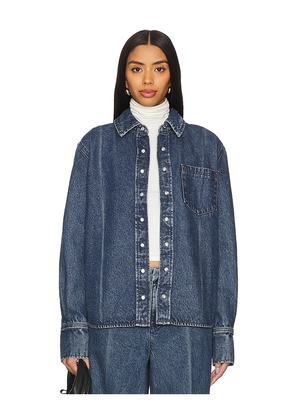 GRLFRND Mae Button Down in Blue. Size M. Also in L, S, XL, XS, XXS.