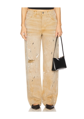 GRLFRND Bella Low Rise Boyfriend in Tan. Size 24. Also in 23, 26.