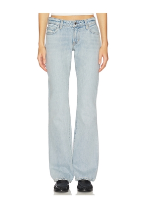 GRLFRND Serena Low Rise Boot in Blue. Size 24. Also in 25, 26, 27, 28, 29, 30, 31, 32.