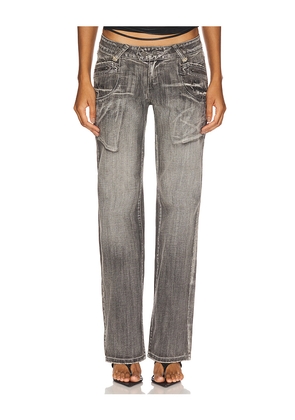 Jaded London Hunter Jean in Grey. Size 26. Also in 28, 30, 32.