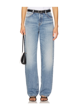 GRLFRND Bella Low Rise Boyfriend in Blue. Size 26. Also in 25, 32.