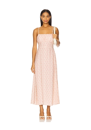 FAITHFULL THE BRAND Phaedra Midi Dress in Pink. Size XL. Also in XS.