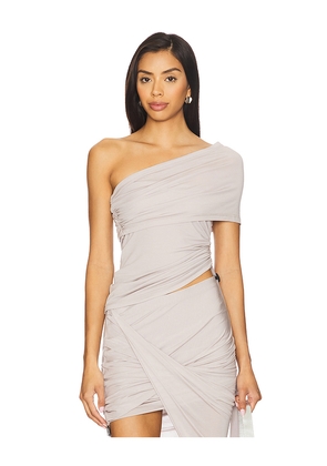 Helmut Lang Asymmetric Protect Top in Light Grey. Size M. Also in L, XS.