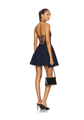 fleur du mal Sofia Flared Dress in Navy. Size L. Also in M.