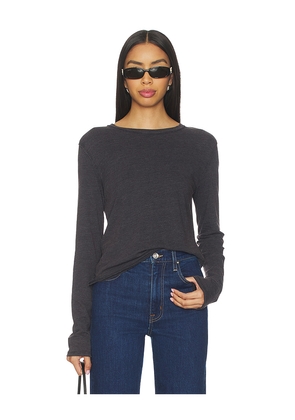 Free People Nova Tee Long Sleeve in Black. Size M. Also in S, XL, XS.