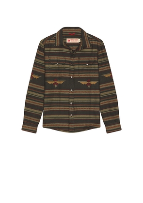 Iron & Resin Lawland Shirt in Green. Size L. Also in M, S.