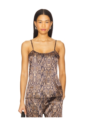 Heroine Sport Satin Cami in Brown. Size M. Also in L, S, XL, XS.