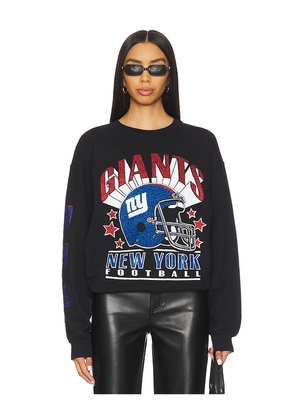 Junk Food Giants Glitter Helmet Crew Fleece in Black. Size S. Also in XS.