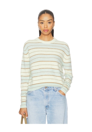 Guest In Residence Grizzly Stripe Crew Sweater in Cream. Size XL. Also in XS.