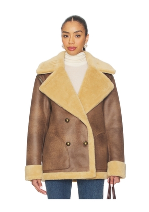 Free People x We The Free Mari Reversible Coat In Tan Cream Combo in Tan. Size M. Also in S.
