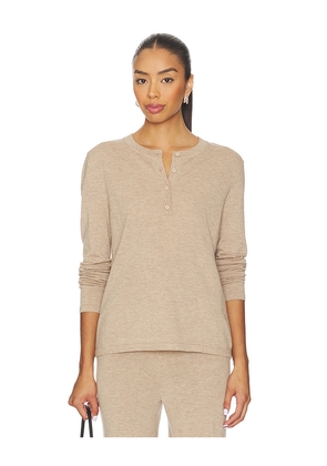 Favorite Daughter Lush Lounge Henley Top in Beige. Size M. Also in XS.
