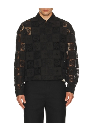 Honor The Gift Crochet Full Zip Jacket in Black. Size S. Also in XL/1X.