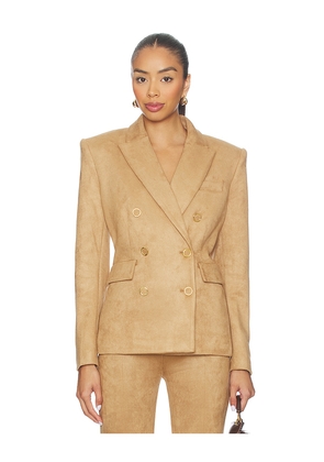 Generation Love Arielle Faux Suede Blazer in Beige. Size M. Also in S, XS.