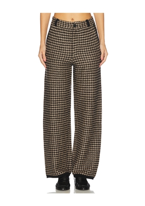 Guest In Residence Houndstooth Tailored Trouser in Black. Size M. Also in S, XL, XS.