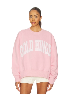 Gold Hinge Wide Arm Sweatshirt in Pink. Size L. Also in M, S, XS.