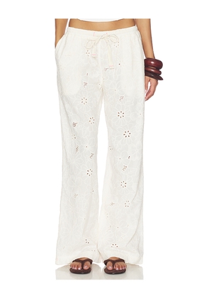 Free People x Intimately Day Drift Pant in White. Size L. Also in M, S, XL, XS.
