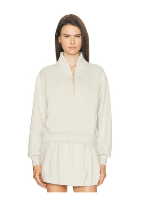 Gold Hinge Luxesoft Lounge Quarter Zip in Ivory. Size L. Also in M, S, XL, XS.