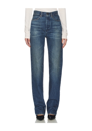 FRAME The Stack Jeans in Blue. Size 24. Also in 28, 31.