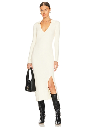 LBLC The Label Zoe Midi Dress in Ivory. Size M. Also in S.