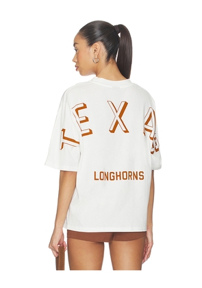 Hype and Vice The University Of Texas At Austin Football Oversized Tee in Burnt Orange in White. Size L. Also in M, S, XL, XS.