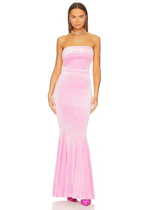 Norma Kamali Fishtail Gown in Pink. Size M. Also in L.