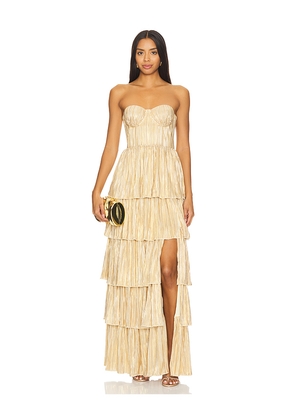 Lovers and Friends Hattie Gown in Metallic Gold. Size M. Also in L.