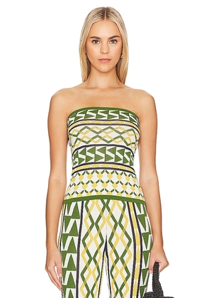 MISA Los Angeles Aida Top in Green. Size XL. Also in XXS.