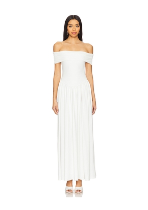 MORE TO COME Brielle Maxi Dress in White. Size M. Also in L, XL, XS.