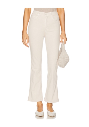 MOTHER The Mid Rise Smokin' Double Flood Jeans in Ivory. Size 24. Also in 26, 32, 34.
