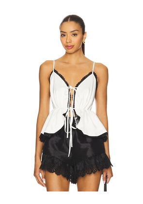 KIKA VARGAS Annabelle Top in White. Size 2. Also in 4, 6, 8.