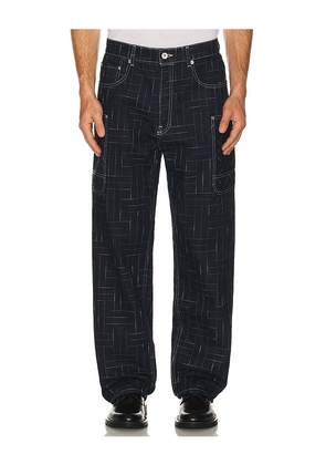 Kenzo Weave Cargo Monkey Fit Jeans in Blue. Size 34. Also in 36.