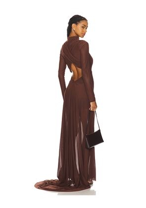Mariandree Gaitan Michelle Dress in Chocolate. Size M. Also in S, XS.