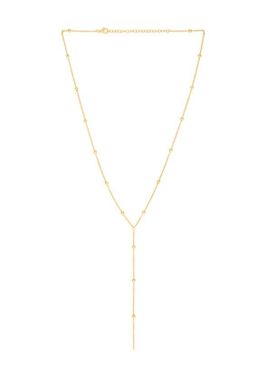 Maison Irem Bo Lariat Ball Necklace in Metallic Gold.