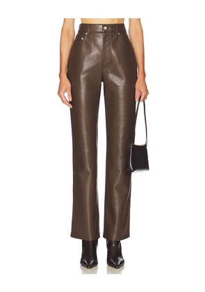 Nanushka Seldes Pant in Chocolate. Size M. Also in S, XS.