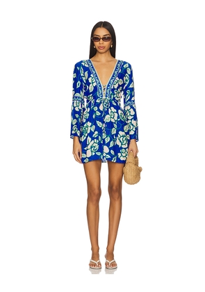 Maaji Cobalt Flora Agnes Mini Dress in Blue. Size M. Also in L, S.