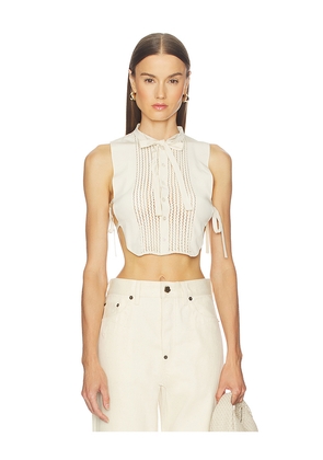 Kenzo Plastron Top in Cream. Size S. Also in XS.
