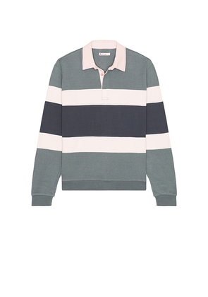 Marine Layer Sueded Rugby Polo in Blue. Size M. Also in S.