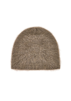 Lisa Yang Brushed Beanie in Beige.