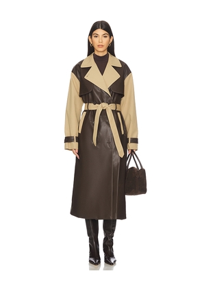 OW Collection Betty Coat in Brown. Size M. Also in S.