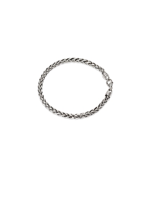 LOUPN Spiga Chain Bracelet in Metallic Silver. Size M. Also in S.