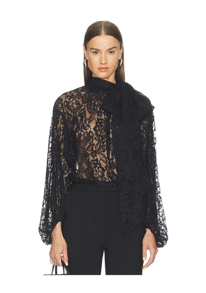 L'AGENCE Rhett Oversized Blouse in Black. Size L. Also in M, S, XS, XXS.
