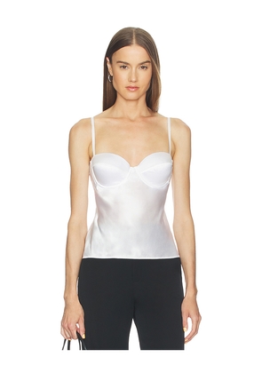 L'AGENCE Orlina Camisole in White. Size 0. Also in 2, 4, 6, 8.