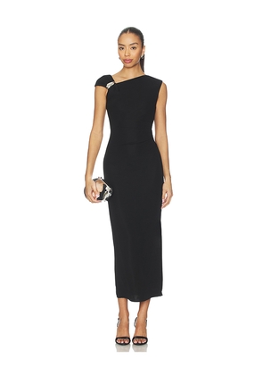 L'Academie by Marianna Maeko Midi Dress in Black. Size L. Also in M, S, XL, XS, XXS.
