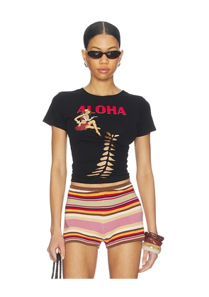 Leslie Amon Aloha Tee in Black. Size S. Also in M, XS.