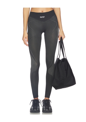 OFF-WHITE Racing Seamless Leggings in Charcoal. Size M/L. Also in XS/S.